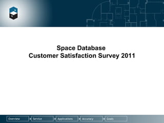 Space Database  Customer Satisfaction Survey 2011 