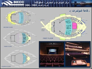 ‫مركز المؤتمرا ت و المعارض - أتسكوتلندا‬

‫نورمان فوتستر 5991 - 6991‬

‫- قاعة المؤتمرا ت :-‬

‫‪SECOND FLOOR‬‬

‫‪FIRST FLOOR‬‬

‫‪THIRD FLOOR‬‬

‫‪FOURTH FLOOR‬‬

 