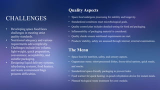 Space Food: Exploring space food challenges, from microgravity to ...