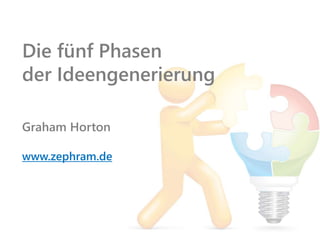 Die fünf Phasen
der Ideengenerierung
Graham Horton
www.zephram.de
 