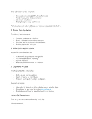 Space & Generative AI Internship Program: Innovate at the Frontier of ...