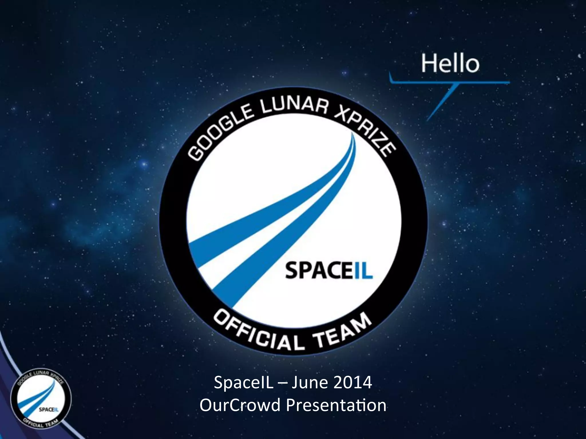 SpaceIL
–
June
2014
OurCrowd
Presenta:on
