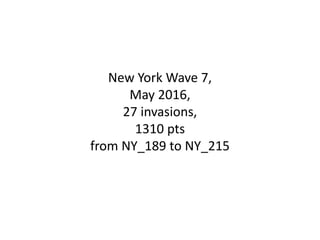 New York Wave 7,
May 2016,
27 invasions,
1310 pts
from NY_189 to NY_215