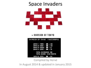 Space Invaders
Compiled by Hervé
In August 2014 & updated in January 2015
 