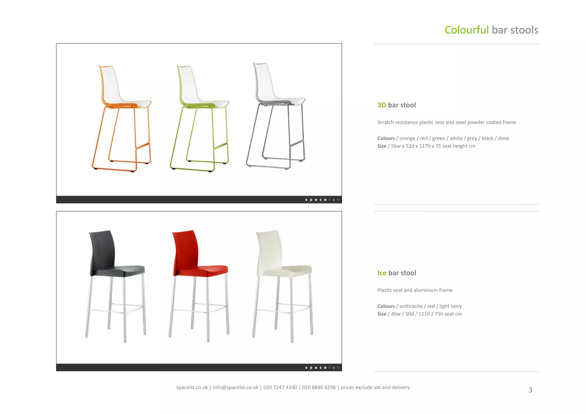 Spaceist colourful bar stool catalogue PDF Interior Decorating