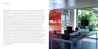 Corium Collection2 Corium Collection3
Emozioni sulla pelle. Corium esprime con naturalezza una somma di raffinati valori materiali,
visivi e tattili. Una collezione di scrivanie, tavoli e contenitori rivestiti in cuoio di alta
qualità, in un’ampia ed elegante gamma di colori. Un progetto che unisce una libertà
compositiva e un'essenzialità senza confini, con il pregio della migliore artigianalità
italiana. Skin-deep emotion. Corium is a natural manifestation of a set of sophisticated material,
visual and tactile qualities. A collection of desks, tables and storage units upholstered in
high-quality leather in an extensive and chic range of colours. A design that combines
freedom of composition and boundless understatement, with the merits of the best in
Italian craftsmanship. Emotionen hautnah. Corium bringt eine Summe materieller, optischer
und fühlbarer Empfindungen großer Raffinesse mit größter Natürlichkeit zum
Ausdruck. Eine Kollektion von Schreibtischen, Tischen und Schränken, die mit
hochwertigem Leder in einer großen Auswahl eleganter Farben bezogen sind. Eine
Kollektion, bei der sich grenzenlose Gestaltungsfreiheit und essentielle Linien mit
hochwertiger, italienischer Handwerkskunst verbinden. Émotà fleur de cuir. Corium exprime
avec naturel un ensemble de valeurs raffinées matérielles, visuelles et tactiles. Une
collection de bureaux, tables et meubles recouverts en cuir de haute qualité, dans une
vaste gamme de couleurs élégantes. Un projet qui associe une liberté de composition et
une essentialité sans limites, avec la qualité du meilleur artisanat italien. Emociones en la piel.
Corium manifiesta con naturalidad un conjunto de refinados valores materiales,
visuales y táctiles. Una colección de escritorios, mesas y armarios revestidos en cuero de
alta calidad, en una gama de colores amplia y elegante. Un proyecto que funde la
libertad de composición y la esencialidad sin fronteras, con el valor de la mejor calidad
artesana italiana.
 