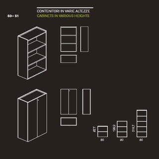 CONTENITORI IN VARIEALTF77E
CABINETSIN VARIOUSHEIGHTS
 