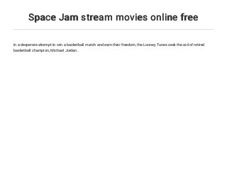 watch space jam online free