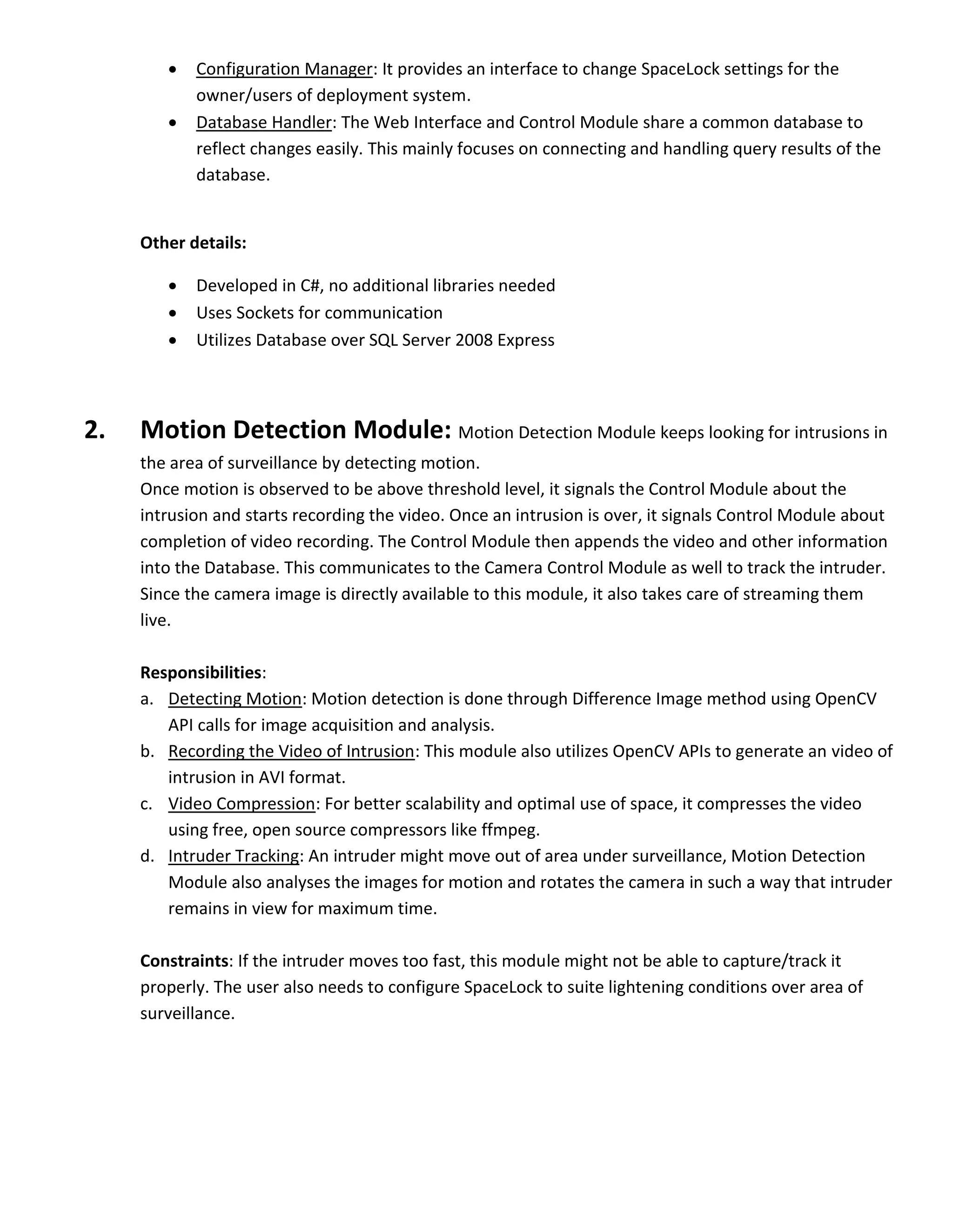 Project SpaceLock - Architecture & Design