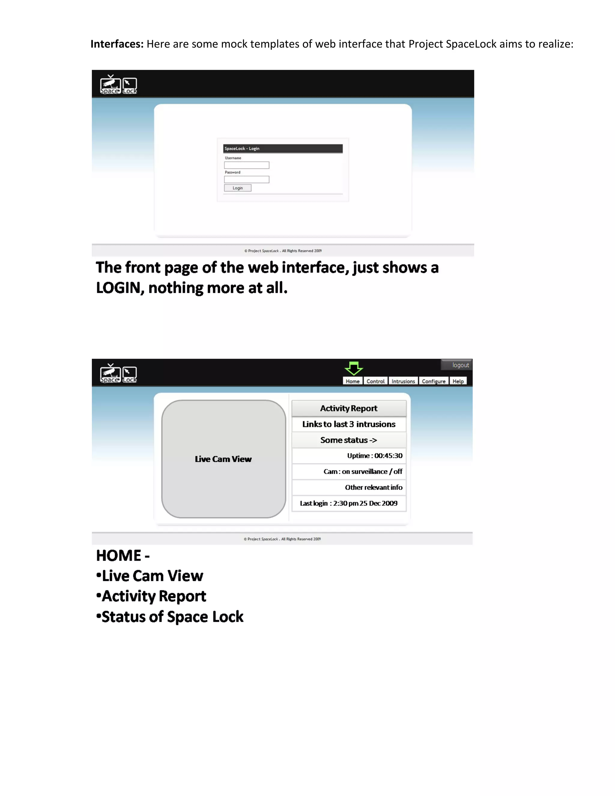 Project SpaceLock - Architecture & Design