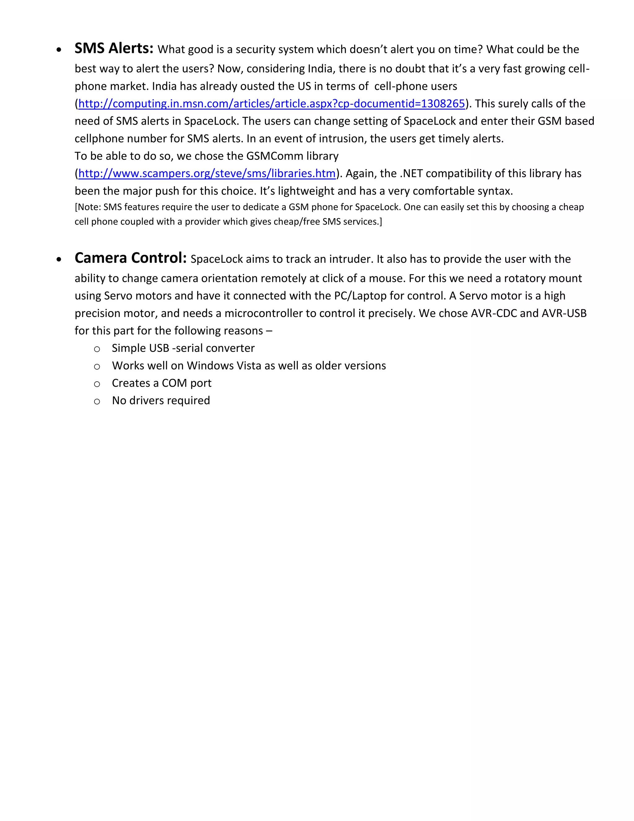 Project SpaceLock - Architecture & Design