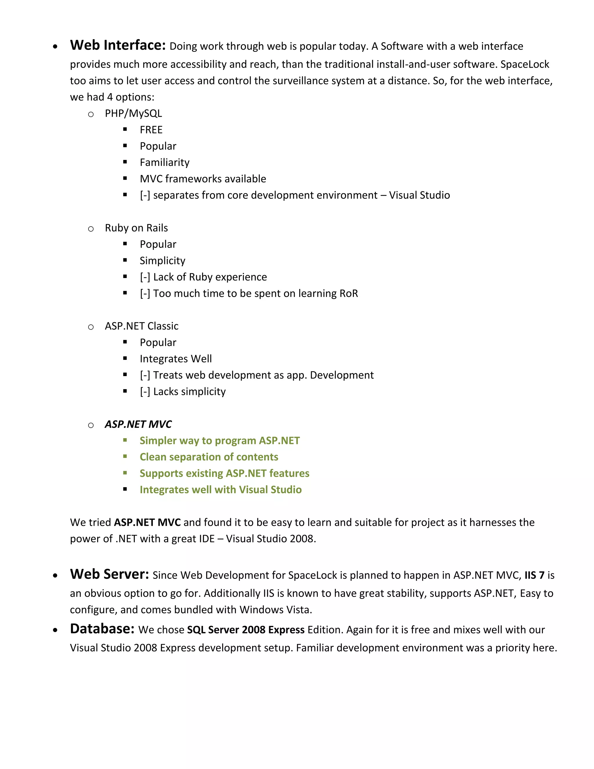 Project SpaceLock - Architecture & Design