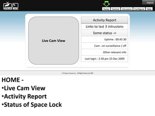 Space Lock Web UI