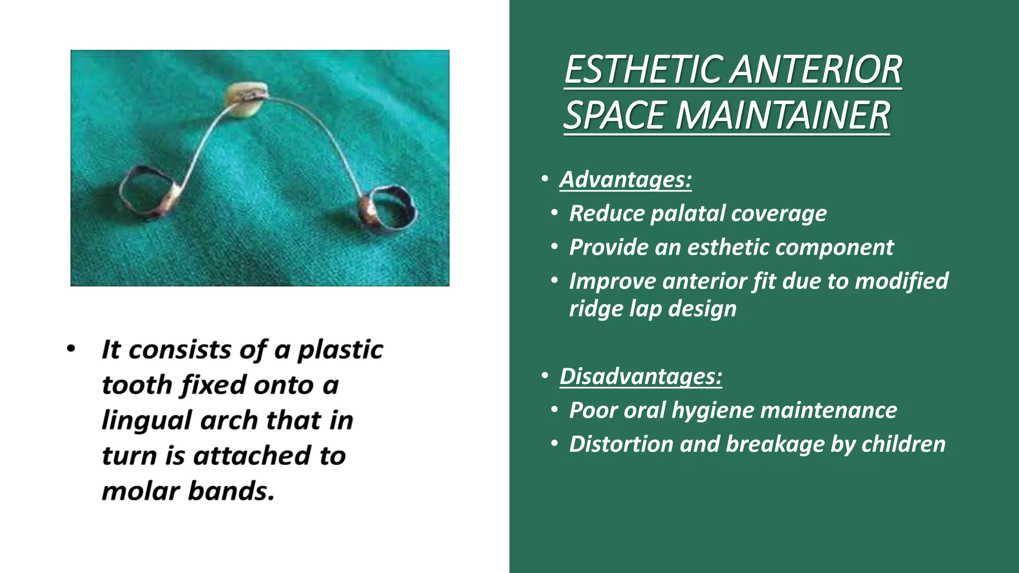 Fixed and Removable Space maintainers in orthodontics | PPTX