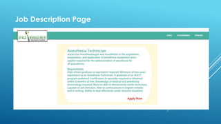 Job Description Page

 