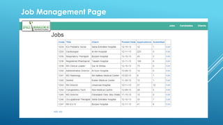 Job Management Page

 