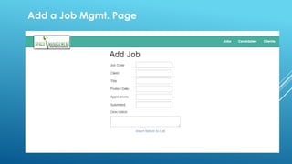 Add a Job Mgmt. Page

 
