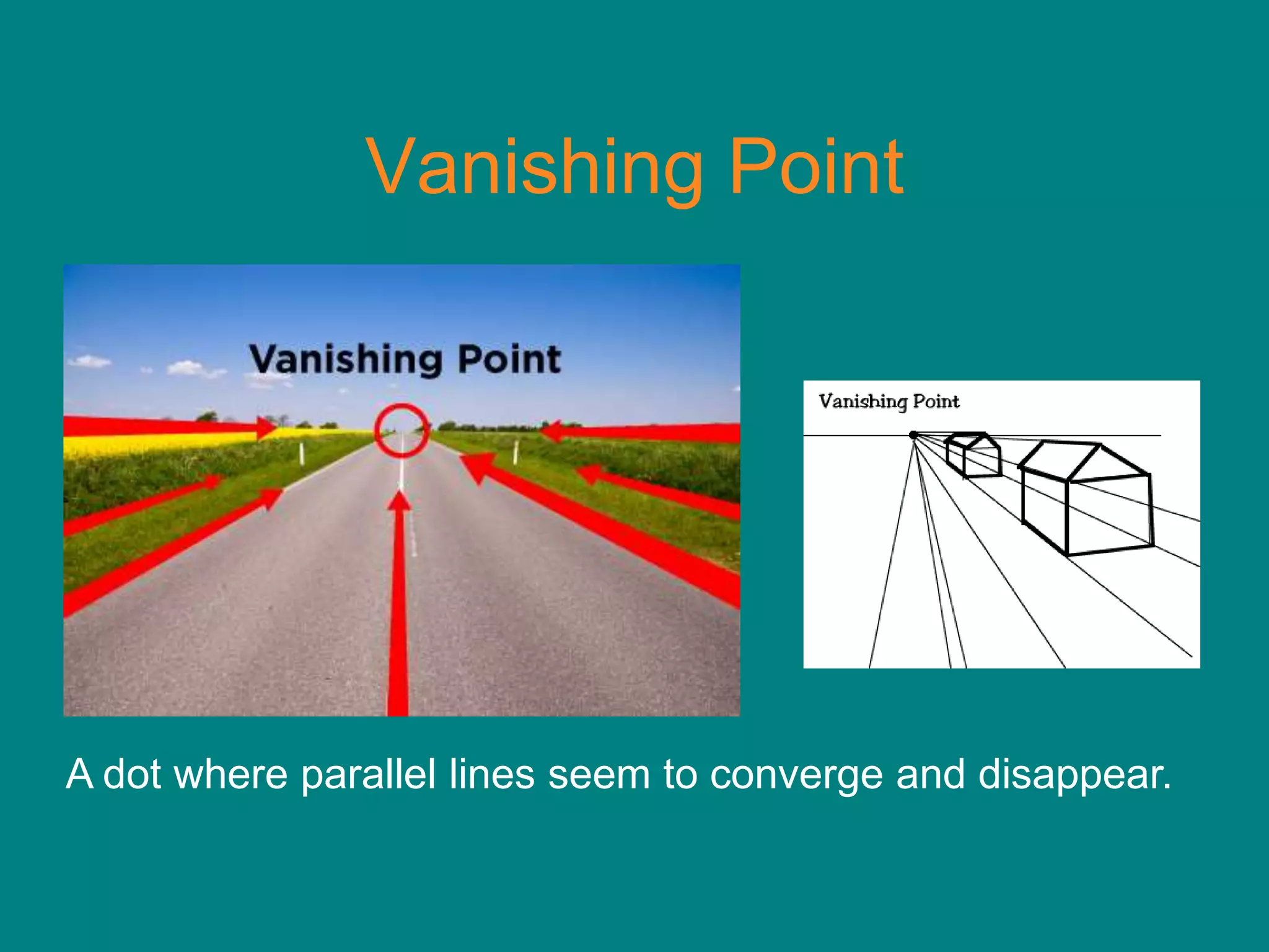 Vanishing Point




A dot where parallel lines seem to converge and disappear.
 