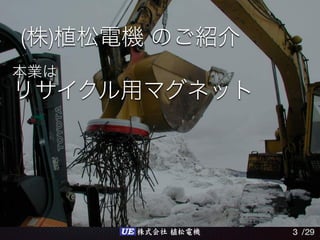 /29UE 株式会社 植松電機
( )
3
 