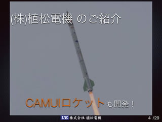 /29UE 株式会社 植松電機
( )
CAMUI
4
 