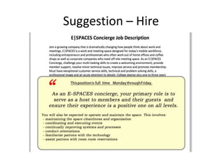 Suggestion – Hire
 