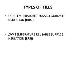 Surface Insolution Space shuttle tiles | PPTX