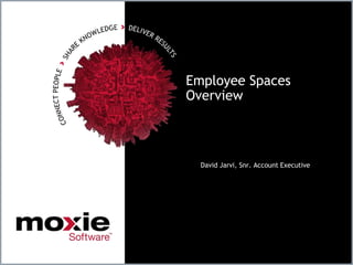Employee Spaces Overview  David Jarvi, Snr. Account Executive 