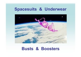 Spacesuits & Underwear 
Busts & Boosters 
 