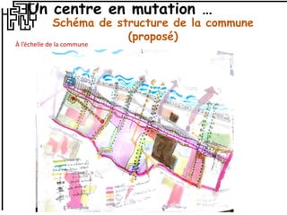 Un centre en mutation …
Schéma de structure de la commune
(proposé)
À l’échelle de la commune
 