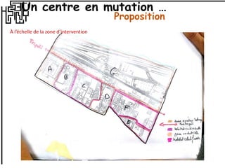 Un centre en mutation …
Proposition
À l’échelle de la zone d’intervention
 