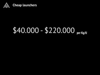 Cheap launchers
$40.000 - $220.000 per Kg/U
 