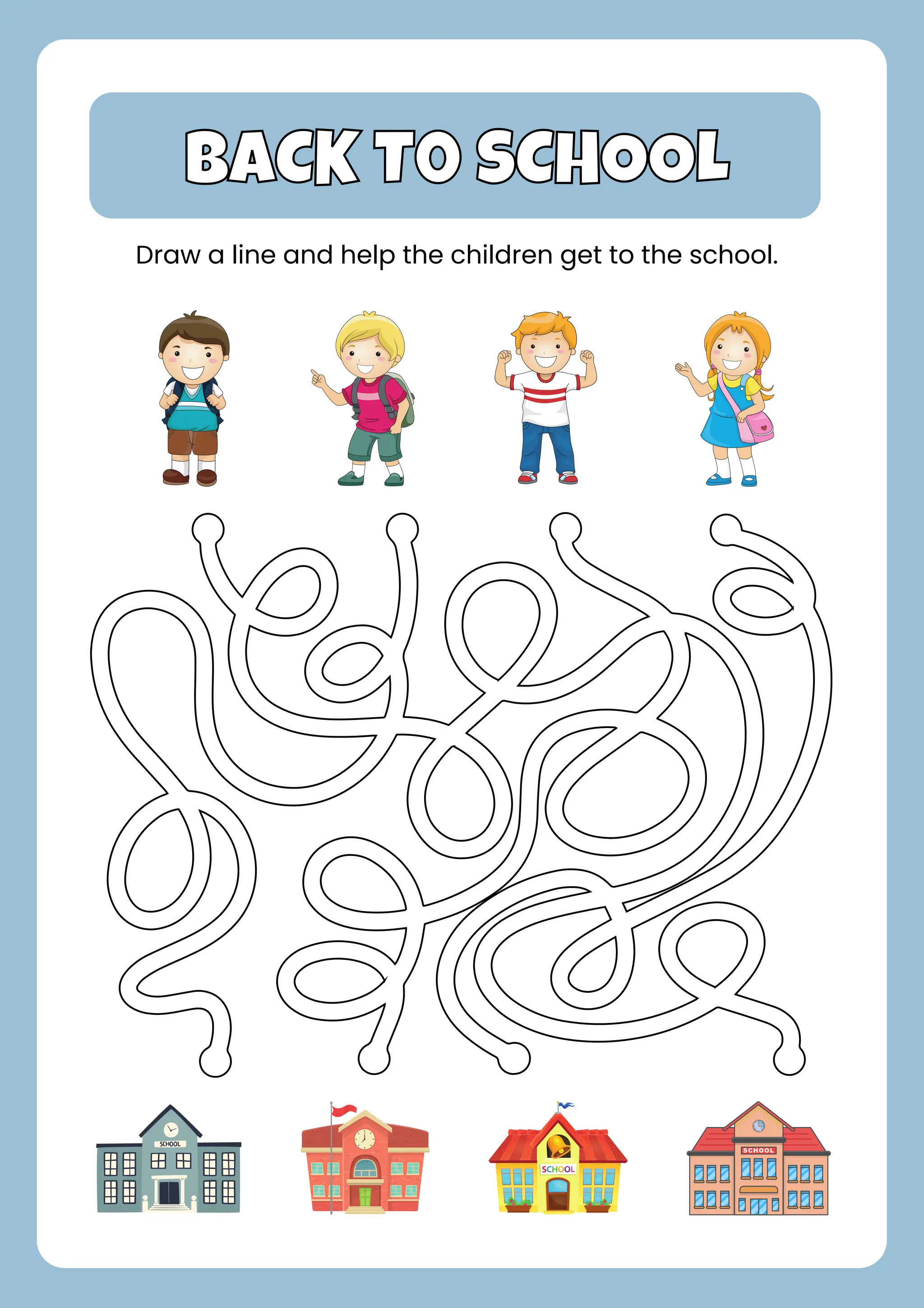 Maze Game Sheet for Kids - Activity Sheets | PDF