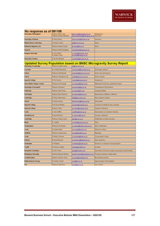 Warwick Business School – Executive Modular MBA Dissertation – 0262185

117

 