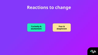 Reactions to change
Curiosity &
excitement
Fear &
skepticism
 