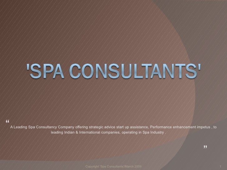 Spa Consultants Profile