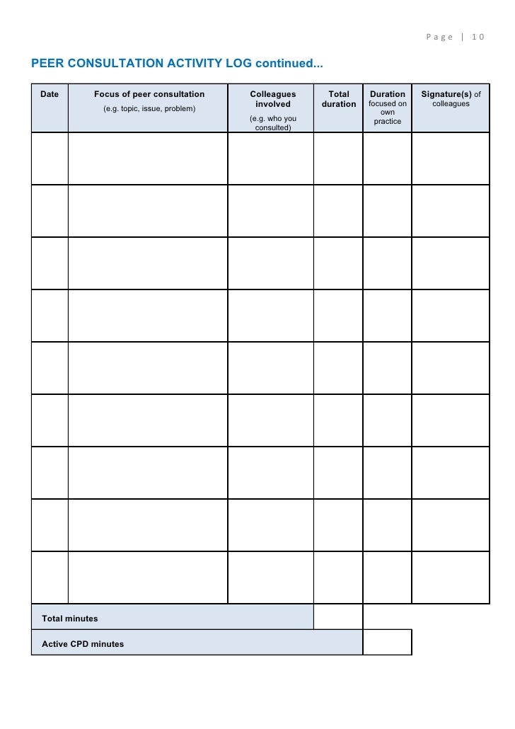 Spa Cpd Journal Template 2011 Spa Cpd Journal Template 2011