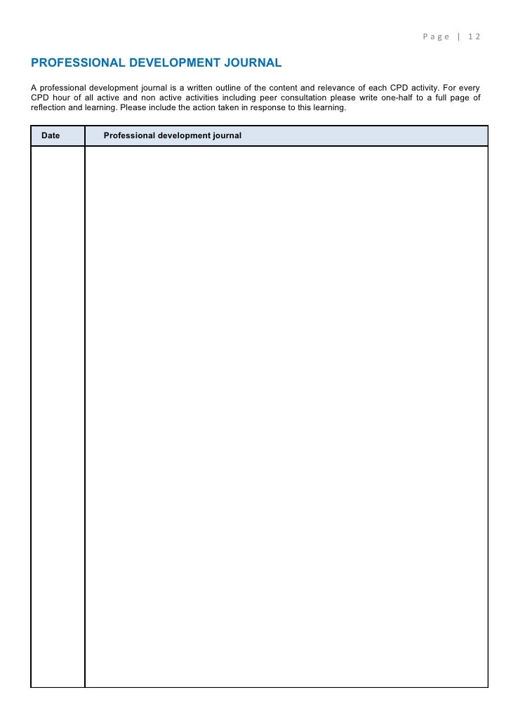 Spa cpd journal template 2011
