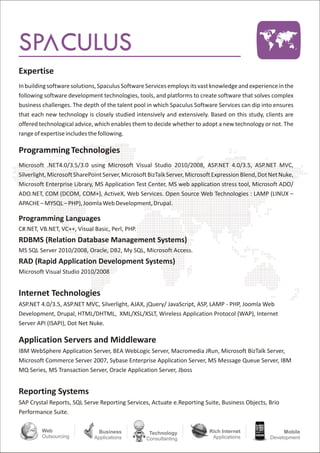 Spaculus Software Services profile | PDF