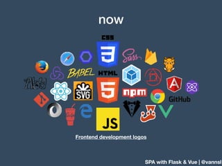SPA with Flask & Vue | @vannsl
now
Frontend development logos
 