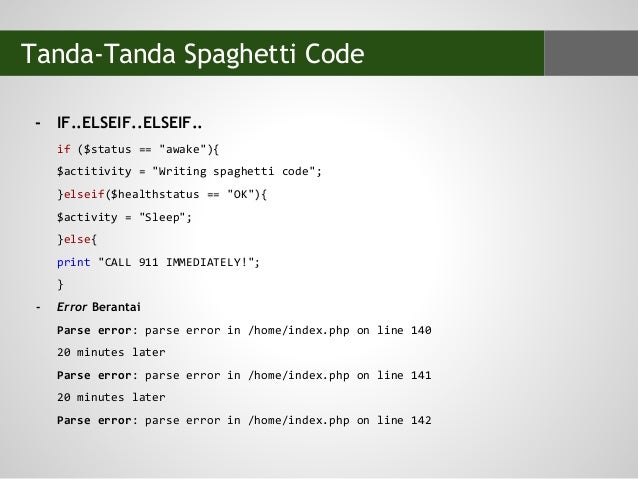 Spaghetti code