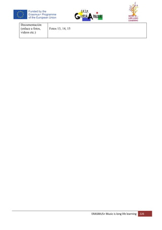 ERASMUS+ Music is long life learning 226
Documentación
(enlace a fotos,
videos etc.)
Fotos 13, 14, 15
 