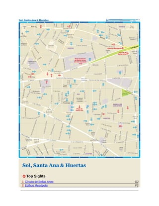 G2
F2
Sol, Santa Ana & Huertas
1 Top Sights
1 Círculo de Bellas Artes
2 Edificio Metrópolis
 