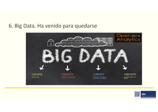 6. Big Data. Ha venido para quedarse
 