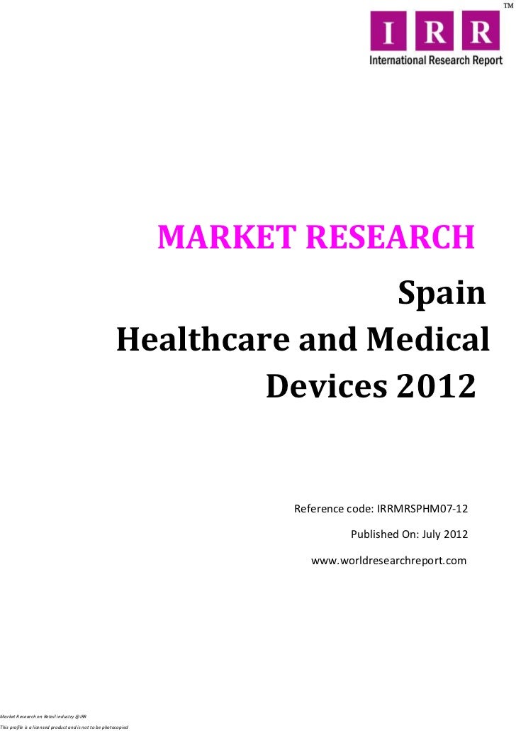 Spain healthcare and medical devices 2012