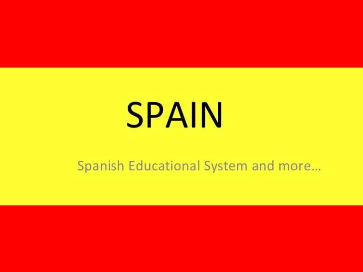 Spainish educational system