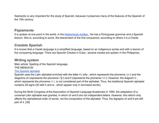 Spainish language | PDF