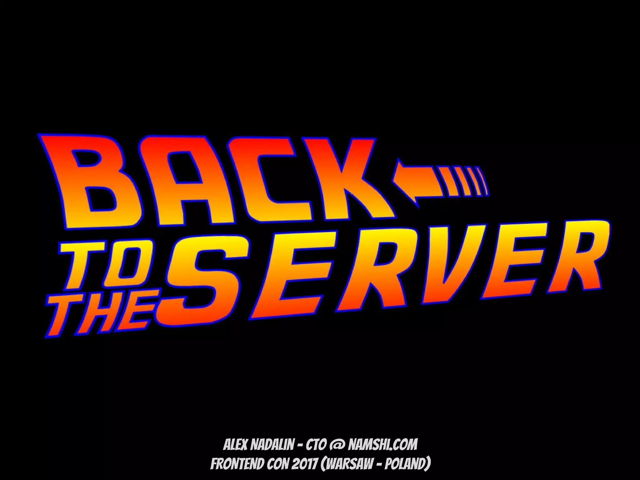 Alex Nadalin - CTO @ namshi.com
FRONTEND CON 2017 (WARSAW - poland)
 
