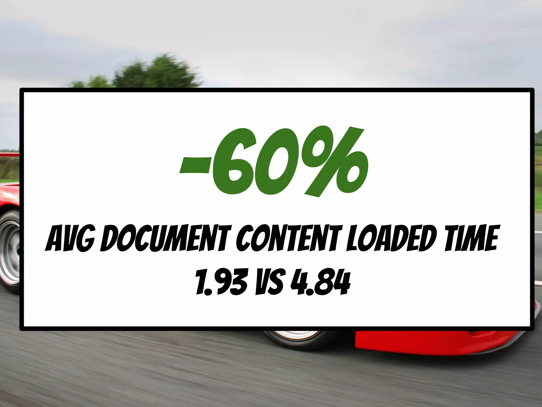 -60%
AVG document content loaded time
1.93 vs 4.84
 