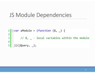 JS Module Dependencies
12
 