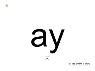 ay a at the end of a word 